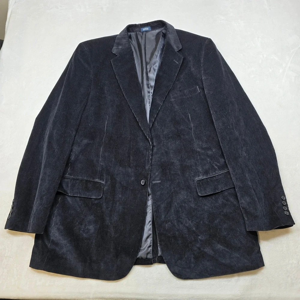 Saddlebred Corduroy Sport Coat‎ Mens 46L 46 Black Western Cowboy Blazer